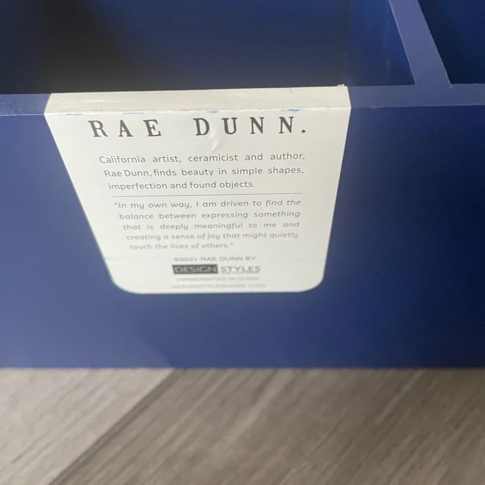 Rae Dunn Bathroom Wooden Caddy